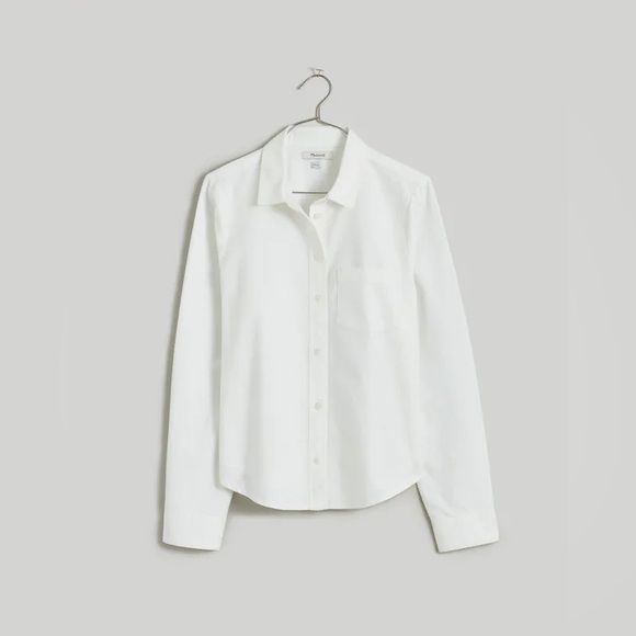 NWT Madewell Oxford Button-Up Shrunken Shirt - Picture 6 of 11